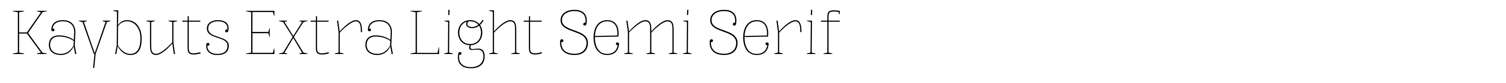 Kaybuts Extra Light Semi Serif